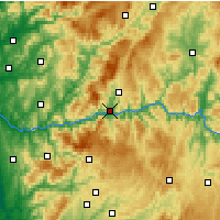 Nearby Forecast Locations - Peso da Régua - Map