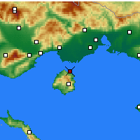 Nearby Forecast Locations - Thasos - Mapa