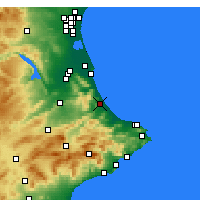 Nearby Forecast Locations - Gandia - Map