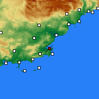 Nearby Forecast Locations - Saint-Tropez - Mapa