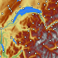 Nearby Forecast Locations - Praz de Lys-Sommand - Mapa