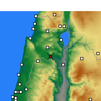 Nearby Forecast Locations - Kfar Yehezkel - Mapa
