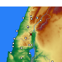 Nearby Forecast Locations - Kiryat Shmona - Mapa