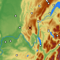 Nearby Forecast Locations - Hauteville-Lompnes - Mapa