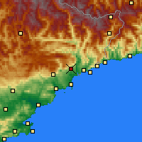 Nearby Forecast Locations - Vence - Map
