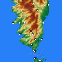 Nearby Forecast Locations - Aullène - Map