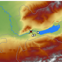 Nearby Forecast Locations - Khujand - Mapa