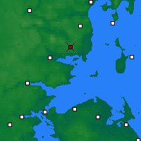 Nearby Forecast Locations - Horsens - Map