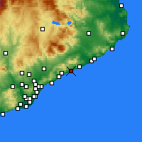 Nearby Forecast Locations - Canet de Mar - Mapa