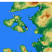 Nearby Forecast Locations - Mytilene - Mapa