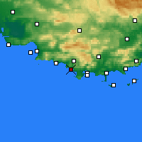 Nearby Forecast Locations - Bandol - Mapa
