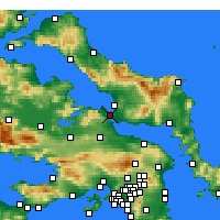 Nearby Forecast Locations - Chalcis - Mapa
