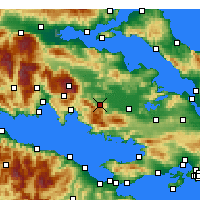 Nearby Forecast Locations - Livadeia - Mapa