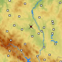 Nearby Forecast Locations - Písek - Mapa