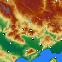 Nearby Forecast Locations - Falakro - Mapa
