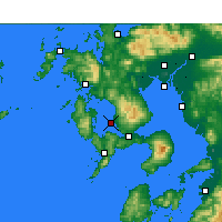 Nearby Forecast Locations - Nagasaki AP - Map