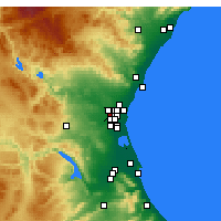 Nearby Forecast Locations - Manises - Mapa