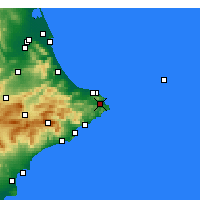 Nearby Forecast Locations - Xàbia - Mapa