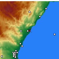 Nearby Forecast Locations - Benicàssim - Mapa