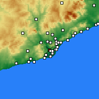 Nearby Forecast Locations - Sant Feliu de Llobregat - Map