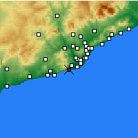 Nearby Forecast Locations - Castelldefels - Mapa