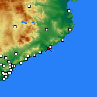 Nearby Forecast Locations - Blanes - Mapa