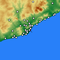 Nearby Forecast Locations - Ciutat Vella - Map