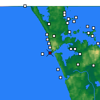 Nearby Forecast Locations - Manukau Harbour Entrance - Mapa