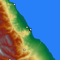 Nearby Forecast Locations - Derbent - Map