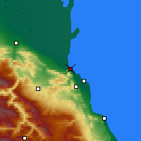 Nearby Forecast Locations - Makhachkala - Mapa