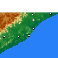 Nearby Forecast Locations - Visakhapatnam - Map