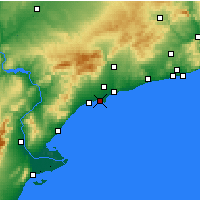 Nearby Forecast Locations - Salou - Mapa