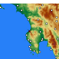 Nearby Forecast Locations - Kyparissia - Mapa