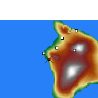 Nearby Forecast Locations - Kailua-Kona - Map