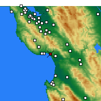 Nearby Forecast Locations - Aptos - Mapa
