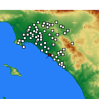 Nearby Forecast Locations - Newport Beach - Mapa