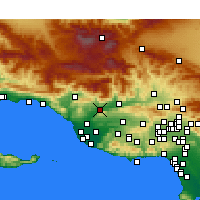 Nearby Forecast Locations - Santa Paula - Map