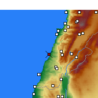 Nearby Forecast Locations - Sidon - Mapa