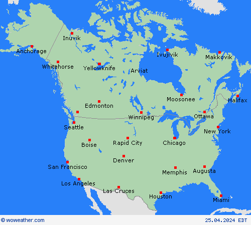   North America Mapas de pronósticos