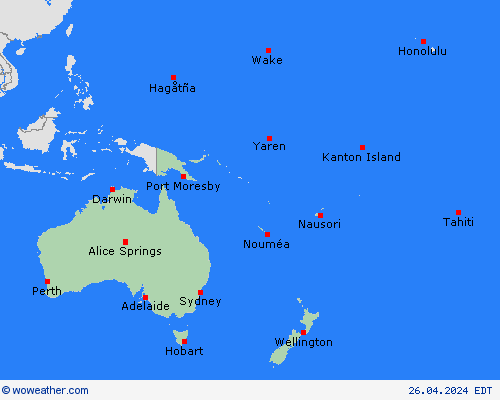   Oceania Mapas de pronósticos
