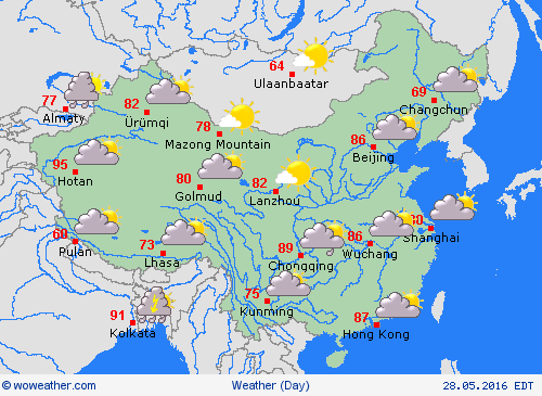 overview China Asia Forecast maps