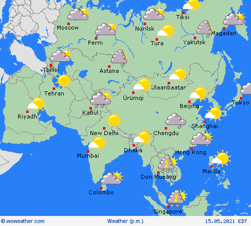overview  Asia Forecast maps