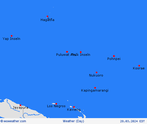 visión general Micronesia Oceania Mapas de pronósticos