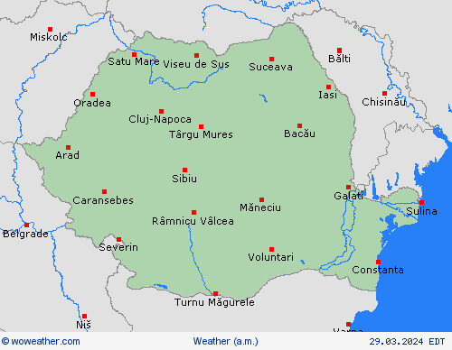 visión general Romania Europe Mapas de pronósticos