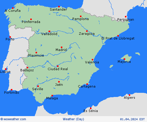 visión general Spain Europe Mapas de pronósticos
