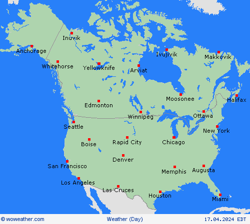 visión general  North America Mapas de pronósticos