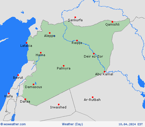 visión general Syria Asia Mapas de pronósticos