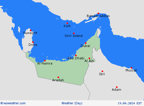 visión general United Arab Emirates Asia Mapas de pronósticos