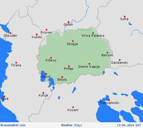 visión general North Macedonia Europe Mapas de pronósticos