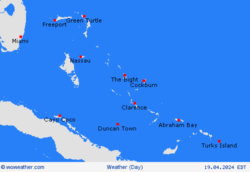 visión general Bahamas Central America Mapas de pronósticos